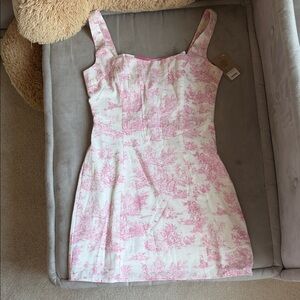 Pitaya Pink and White Mini Dress